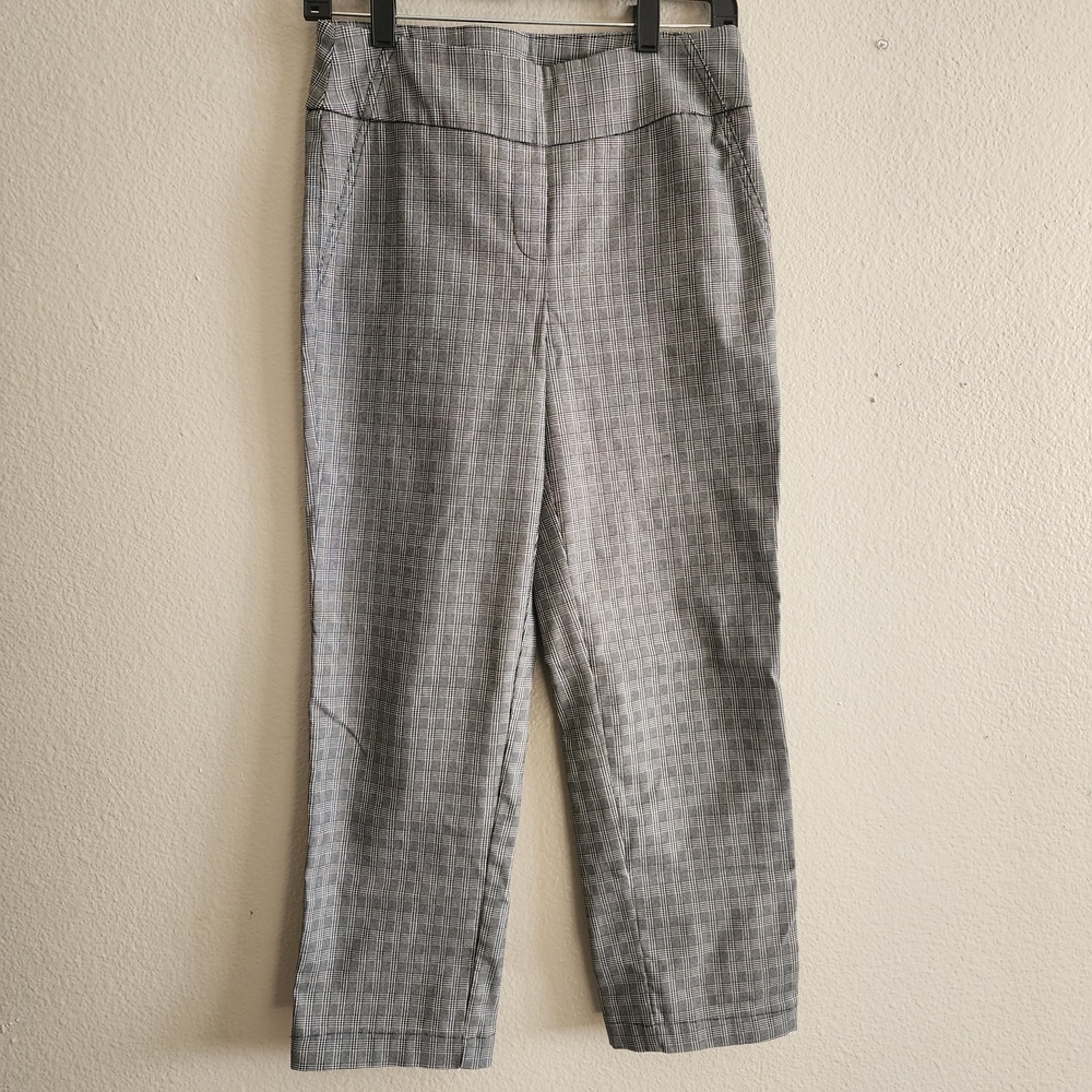 Hilary Radley Black and White Checkered Pants